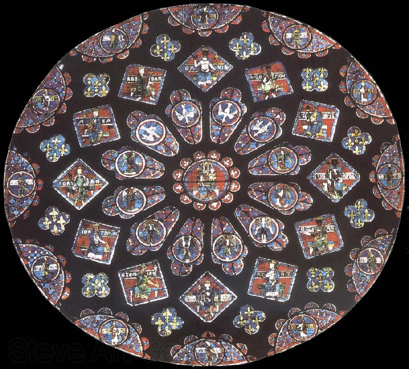 Jean Fouquet Rose window, northern transept, cathedral of Chartres, France